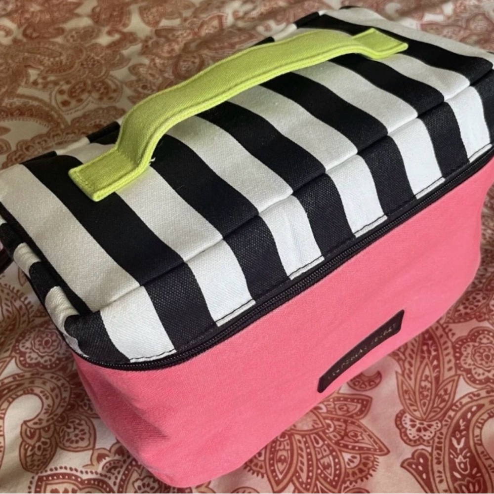 VICTORIA'S SECRET Striped Lingerie Bra Travel Train Case - Limited Edition NWT